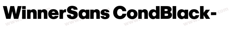WinnerSans CondBlack字体转换